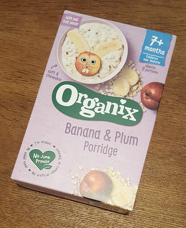 organix banana & plum porridge